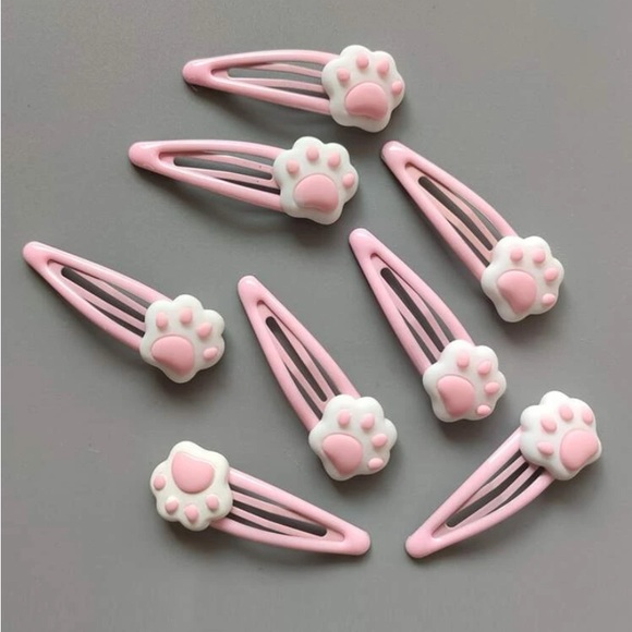 NEW| Women’s Cute Dog Paw Hair Clip 4 Pieces - Picture 1 of 4